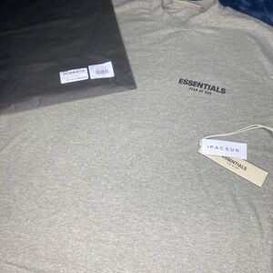 Essentials Fear of God Gray T-Shirt Small Mens